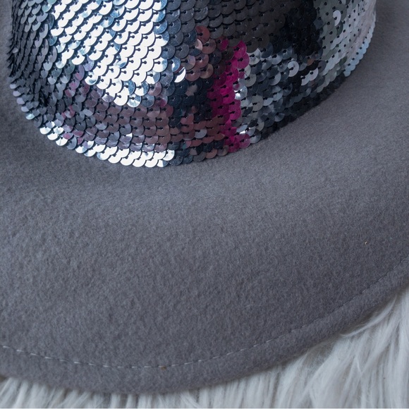 Vintage Lancaster Women's Gray Wool Hat with Sequin - Picture 5 of 12